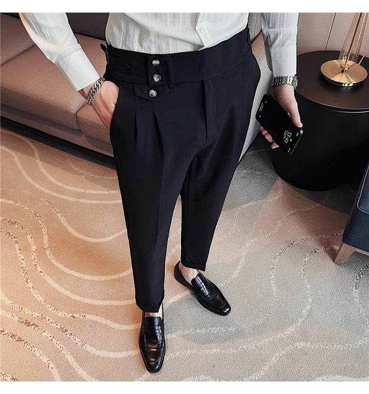 Modern High-Waist Trousers – Manvola Edition