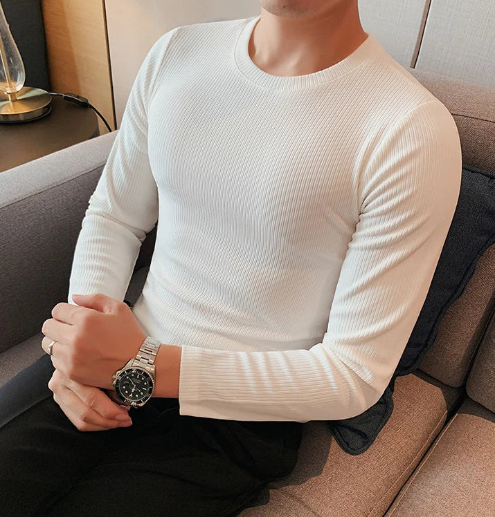 Refined Ribbed Knit Tee - Manvola Edition