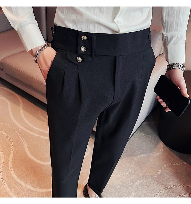 Modern High-Waist Trousers – Manvola Edition