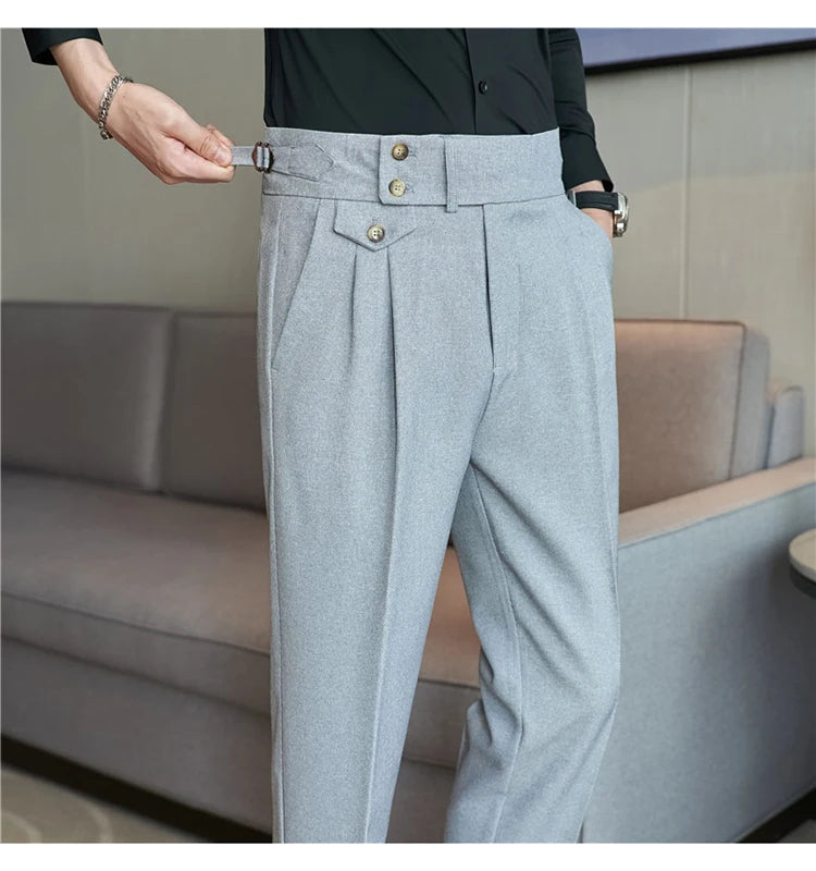Modern High-Waist Trousers – Manvola Edition