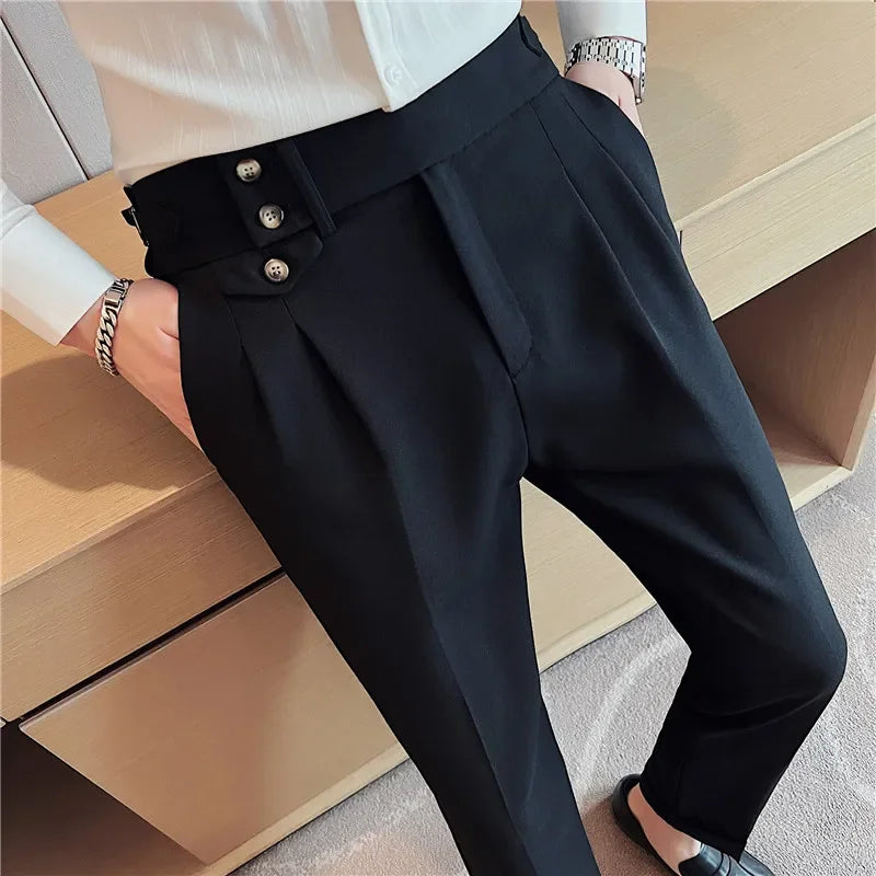 Modern High-Waist Trousers – Manvola Edition
