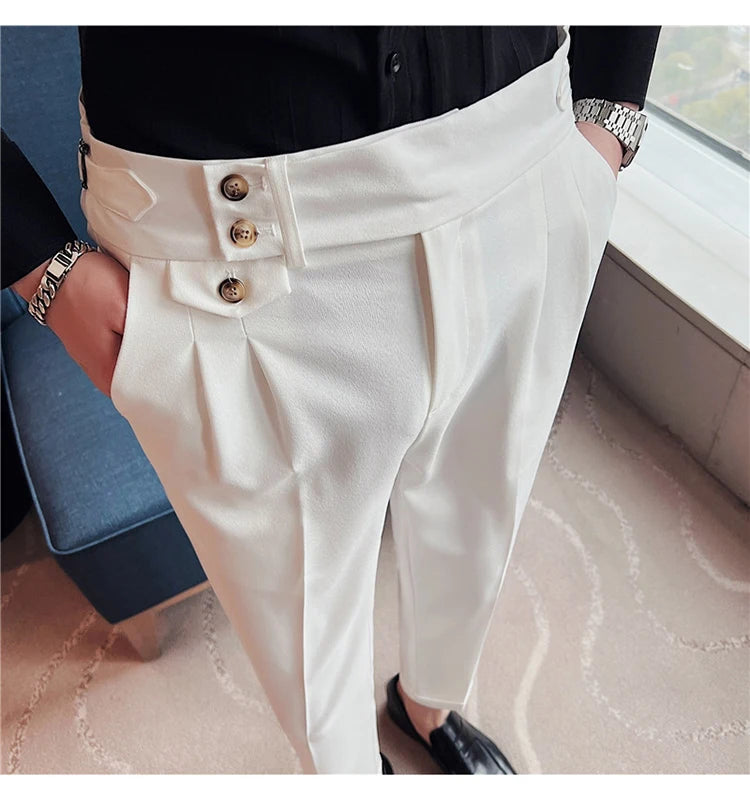 Modern High-Waist Trousers – Manvola Edition